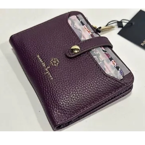 Nanette Lepore Purple Bifold Wallet/Organizer w/Card Case - Picture 3 of 9